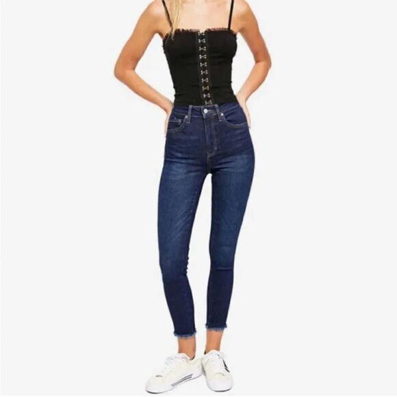 Free People Pants - Free People Jeans Womens Size 29 Blue Denim Skiny Leg High Rise NWT
